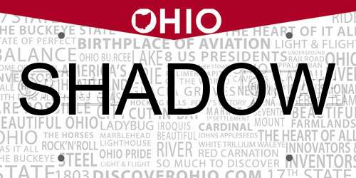 SHADOW Ohio License Plate