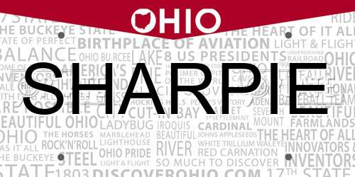 SHARPIE Ohio License Plate