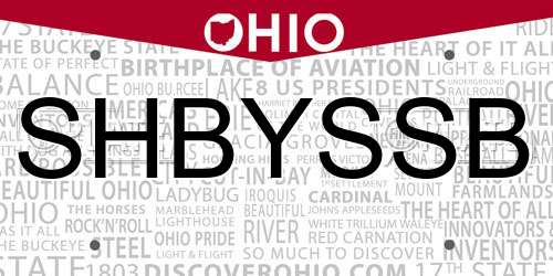 SHBYSSB Ohio License Plate