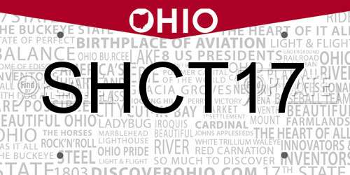 SHCT17 Ohio License Plate