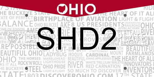 SHD2 Ohio License Plate