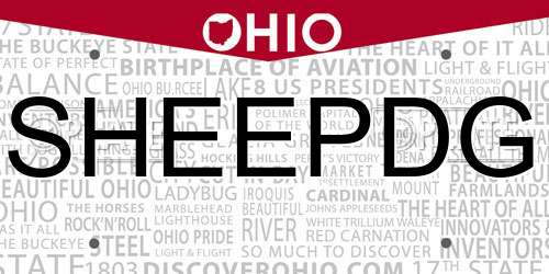 SHEEPDG Ohio License Plate