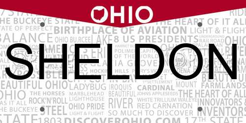 SHELDON Ohio License Plate