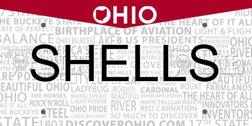 SHELLS Ohio License Plate