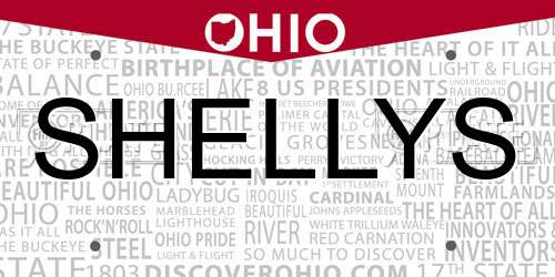 SHELLYS Ohio License Plate
