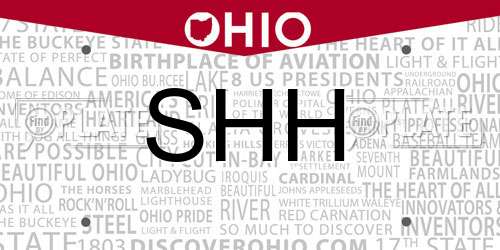 SHH Ohio License Plate