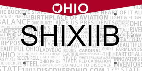 SHIXIIB Ohio License Plate