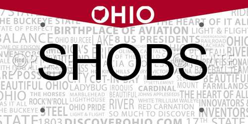 SHOBS Ohio License Plate