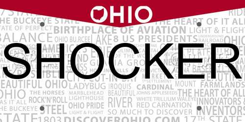 SHOCKER Ohio License Plate