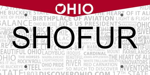 SHOFUR Ohio License Plate