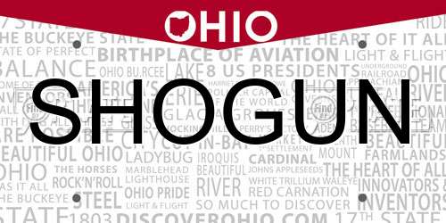 SHOGUN Ohio License Plate