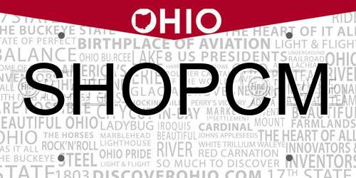 SHOPCM Ohio License Plate