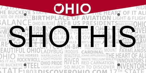 SHOTHIS Ohio License Plate