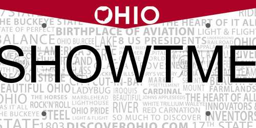 SHOWTME Ohio License Plate
