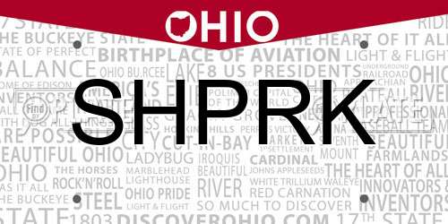 SHPRK Ohio License Plate