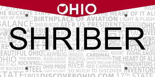 SHRIBER Ohio License Plate