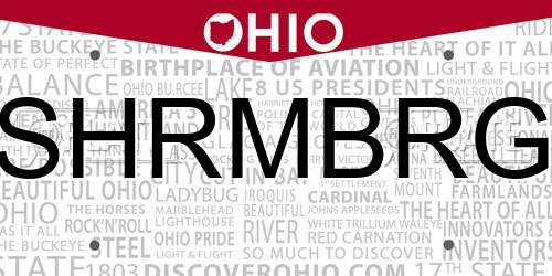 SHRMBRG Ohio License Plate