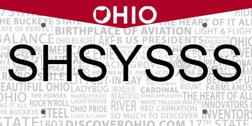 SHSYSSS Ohio License Plate