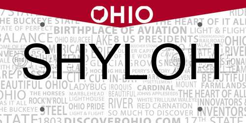 SHYLOH Ohio License Plate