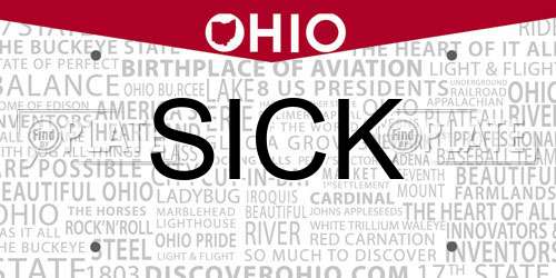 SICK Ohio License Plate
