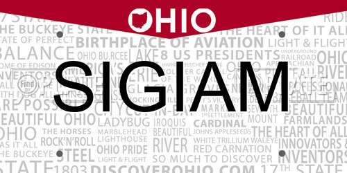 SIGIAM Ohio License Plate