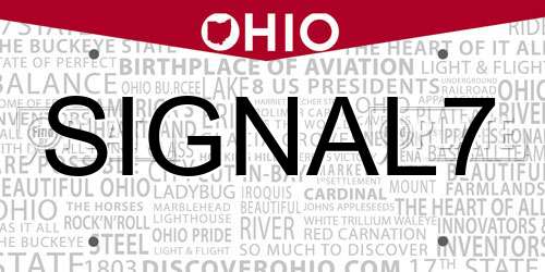 SIGNAL7 Ohio License Plate