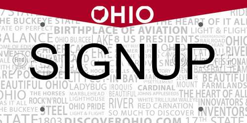 SIGNUP Ohio License Plate