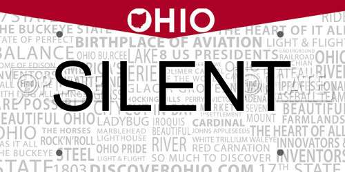 SILENT Ohio License Plate