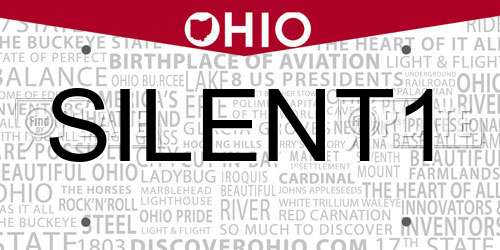 SILENT1 Ohio License Plate