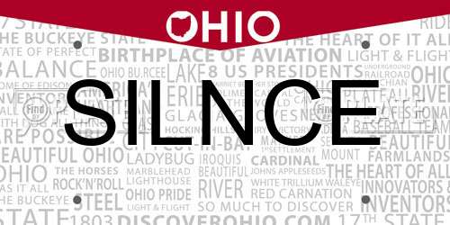 SILNCE Ohio License Plate