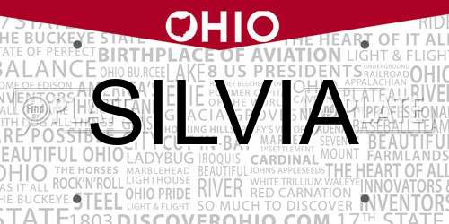 SILVIA Ohio License Plate