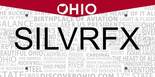 SILVRFX Ohio License Plate