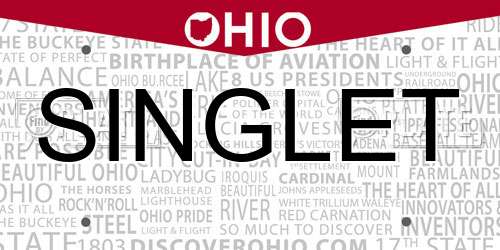 SINGLET Ohio License Plate