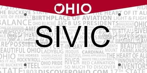 SIVIC Ohio License Plate