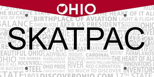SKATPAC Ohio License Plate