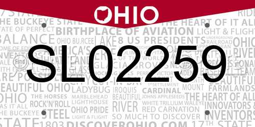 SL02259 Ohio License Plate