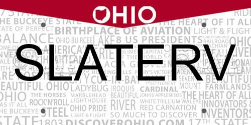SLATERV Ohio License Plate