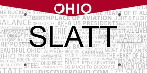 SLATT Ohio License Plate
