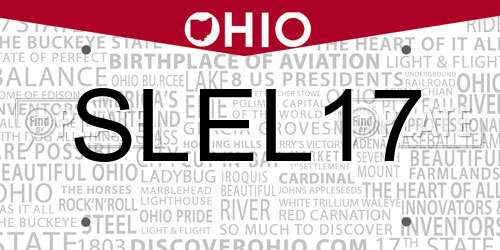 SLEL17 Ohio License Plate