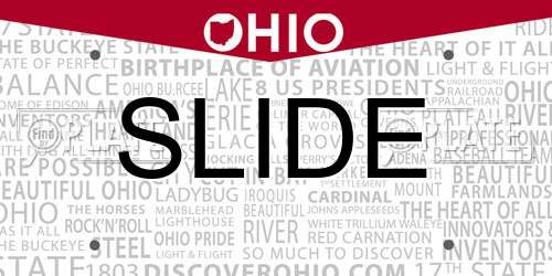 SLIDE Ohio License Plate