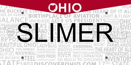 SLIMER Ohio License Plate