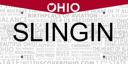 SLINGIN Ohio License Plate