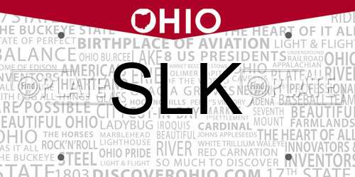 SLK Ohio License Plate
