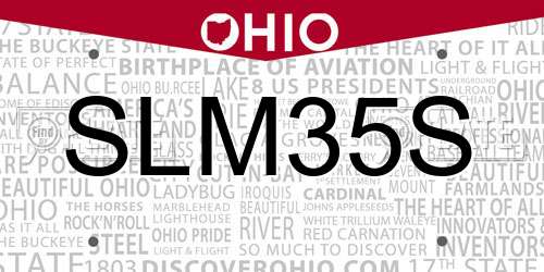 SLM35S Ohio License Plate