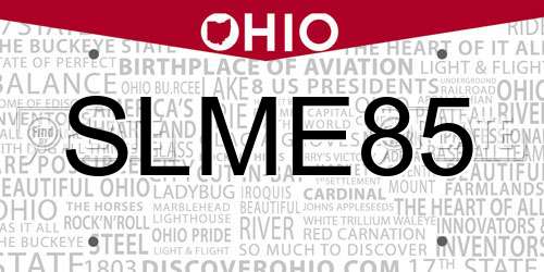 SLME85 Ohio License Plate