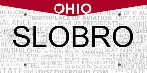 SLOBRO Ohio License Plate