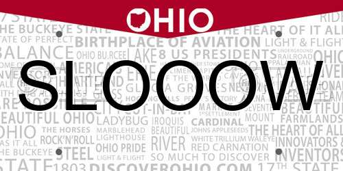 SLOOOW Ohio License Plate