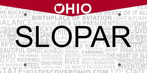 SLOPAR Ohio License Plate