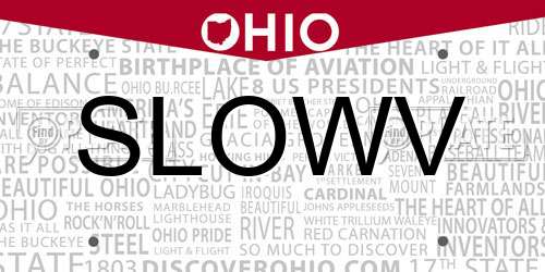 SLOWV Ohio License Plate