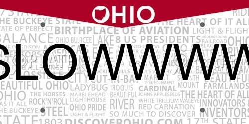 SLOWWWW Ohio License Plate